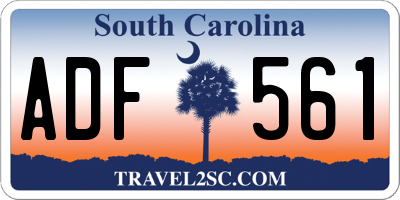 SC license plate ADF561