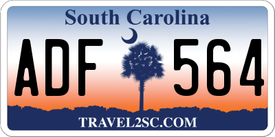 SC license plate ADF564
