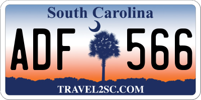 SC license plate ADF566