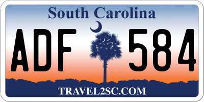 SC license plate ADF584