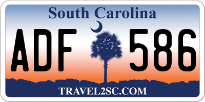 SC license plate ADF586