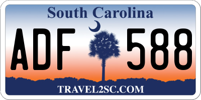 SC license plate ADF588