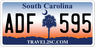 SC license plate ADF595