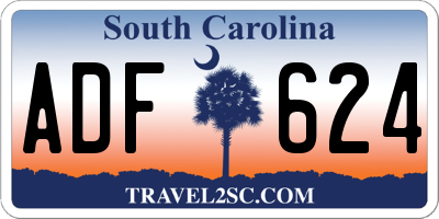 SC license plate ADF624