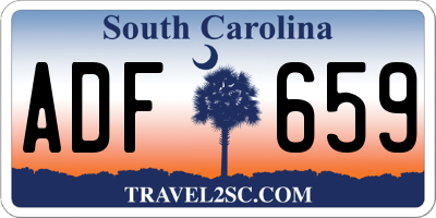 SC license plate ADF659