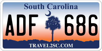 SC license plate ADF686