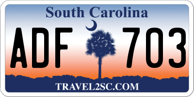 SC license plate ADF703