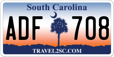 SC license plate ADF708