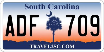 SC license plate ADF709