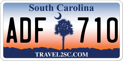SC license plate ADF710