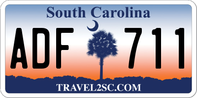 SC license plate ADF711