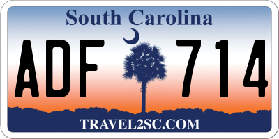 SC license plate ADF714