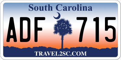 SC license plate ADF715