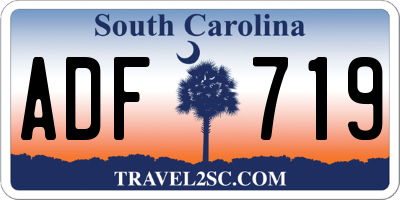 SC license plate ADF719