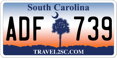 SC license plate ADF739
