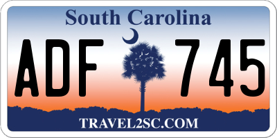 SC license plate ADF745