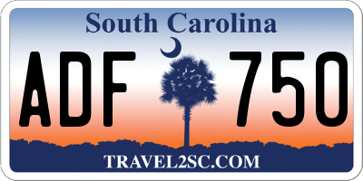 SC license plate ADF750