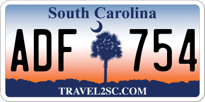 SC license plate ADF754