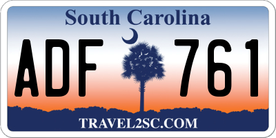 SC license plate ADF761