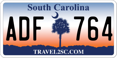 SC license plate ADF764