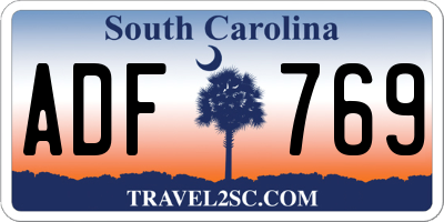 SC license plate ADF769