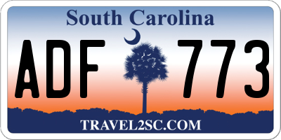 SC license plate ADF773
