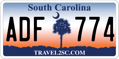 SC license plate ADF774
