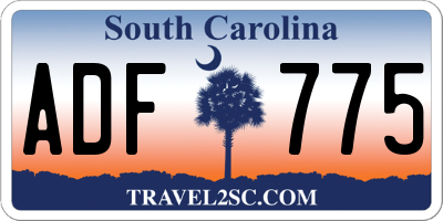 SC license plate ADF775