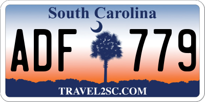 SC license plate ADF779