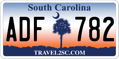 SC license plate ADF782