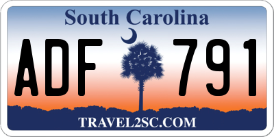 SC license plate ADF791