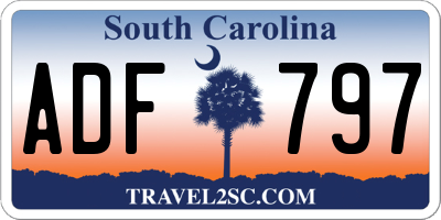 SC license plate ADF797