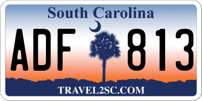 SC license plate ADF813
