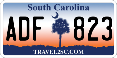 SC license plate ADF823