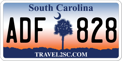 SC license plate ADF828