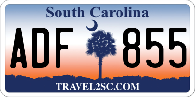 SC license plate ADF855
