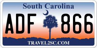 SC license plate ADF866