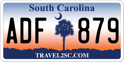 SC license plate ADF879