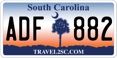 SC license plate ADF882