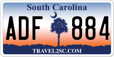 SC license plate ADF884