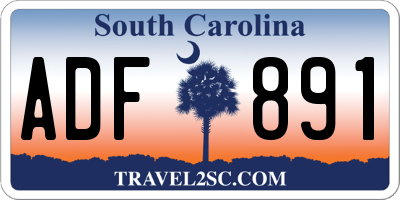 SC license plate ADF891