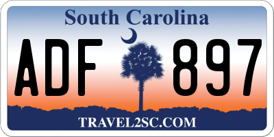 SC license plate ADF897