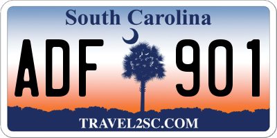 SC license plate ADF901