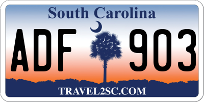 SC license plate ADF903