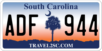 SC license plate ADF944
