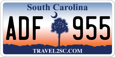 SC license plate ADF955