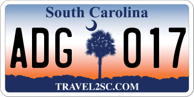 SC license plate ADG017