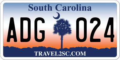 SC license plate ADG024