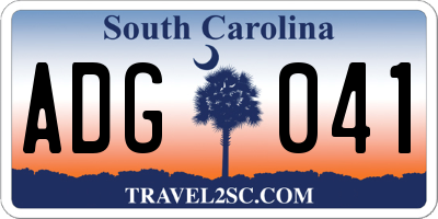 SC license plate ADG041