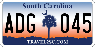 SC license plate ADG045